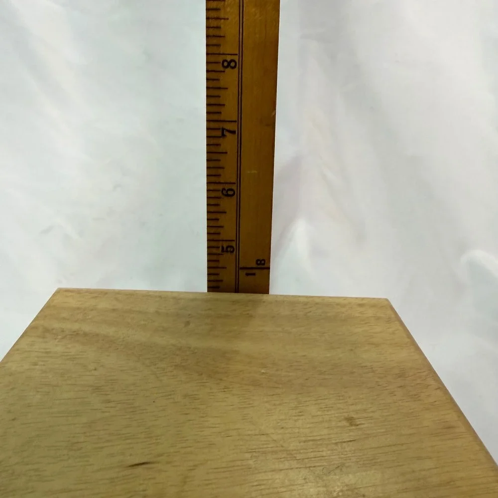 Vintage Natural Wood Keepsake Box Small Hinged Storage Chest Made in Taiwan ROC